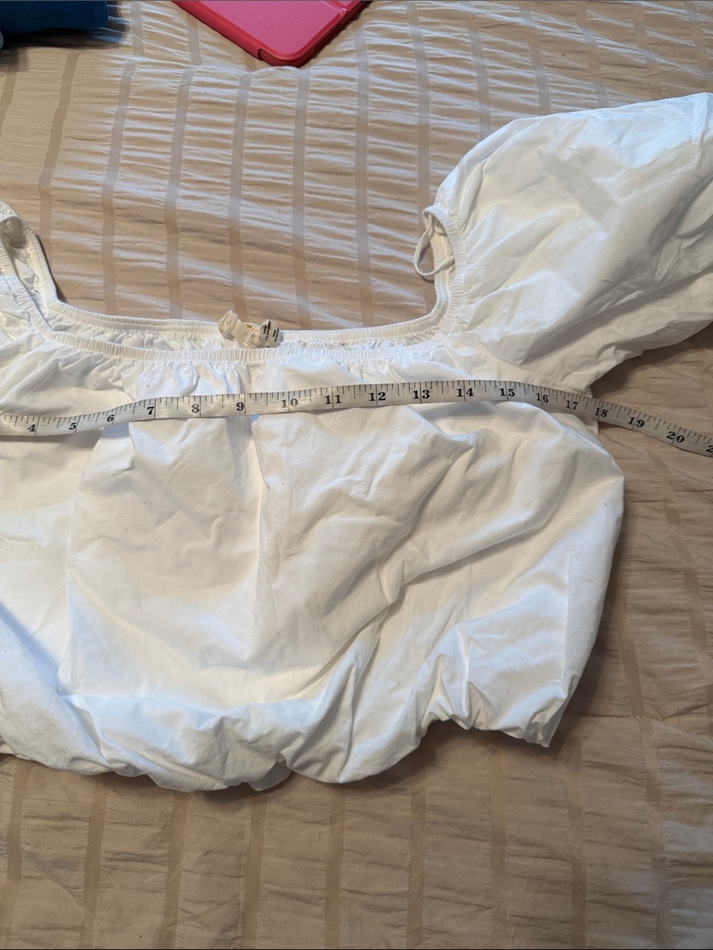 Nation LTD white sonali bubble hem crop top small - Picture 6 of 7